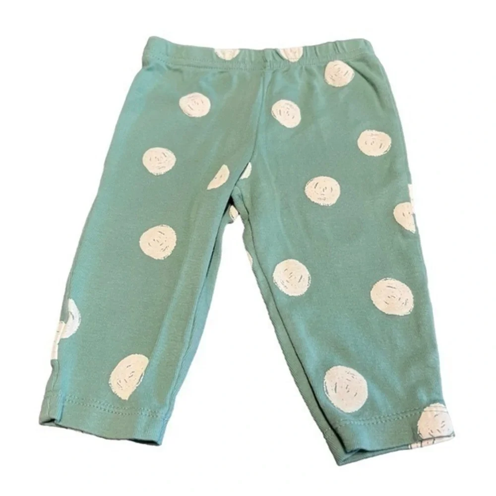 Carters teal polka dot pants 6 months baby